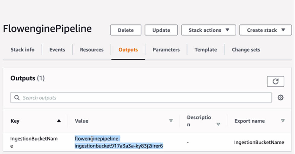 Flowengine Pipeline Stack Outputs