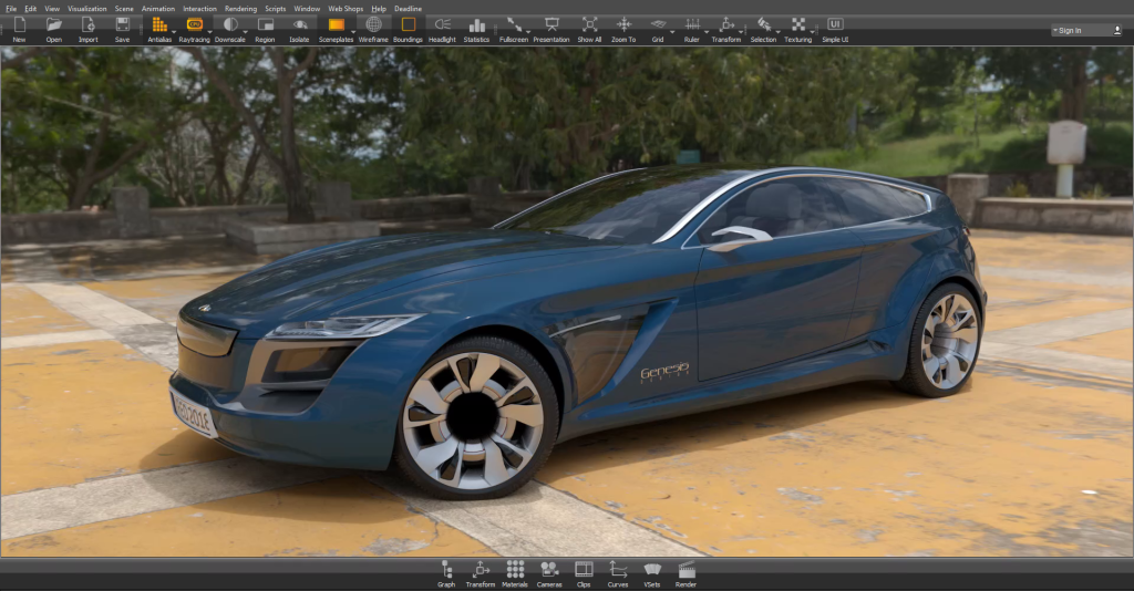 Figure 1: Autodesk VRED provides high-end rendering and streaming of complex digital assets