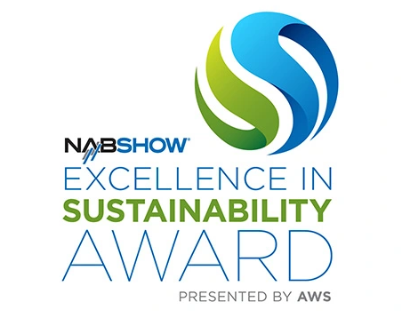 The NAB Show Excellence in Sustainability Award logo