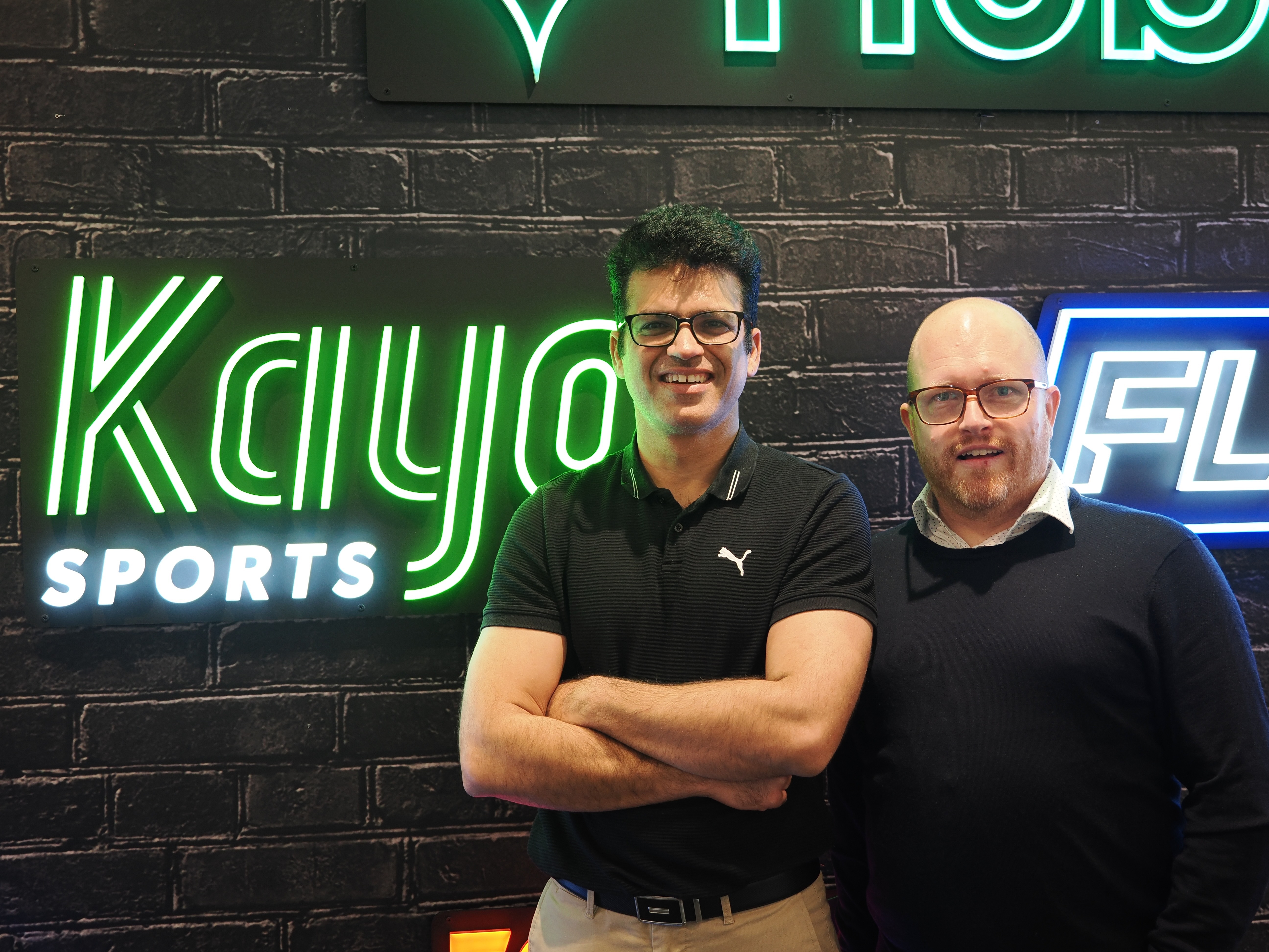 Rupesh Satija and Niklas Hammarstrom from Foxtel Group at the Kayo Sports office