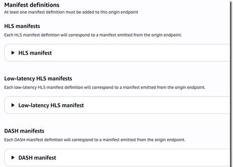 Packages manifest definition.