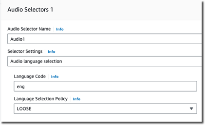 Audio language selection with English designated and the Language Selection Policy as LOOSE.