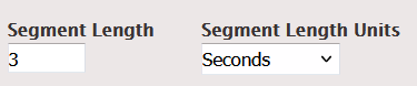 Config example for CMAF segment length.