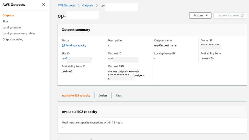 Figure 5. Checking the status of an order