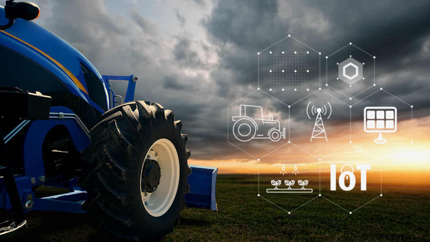 Tractor in a field