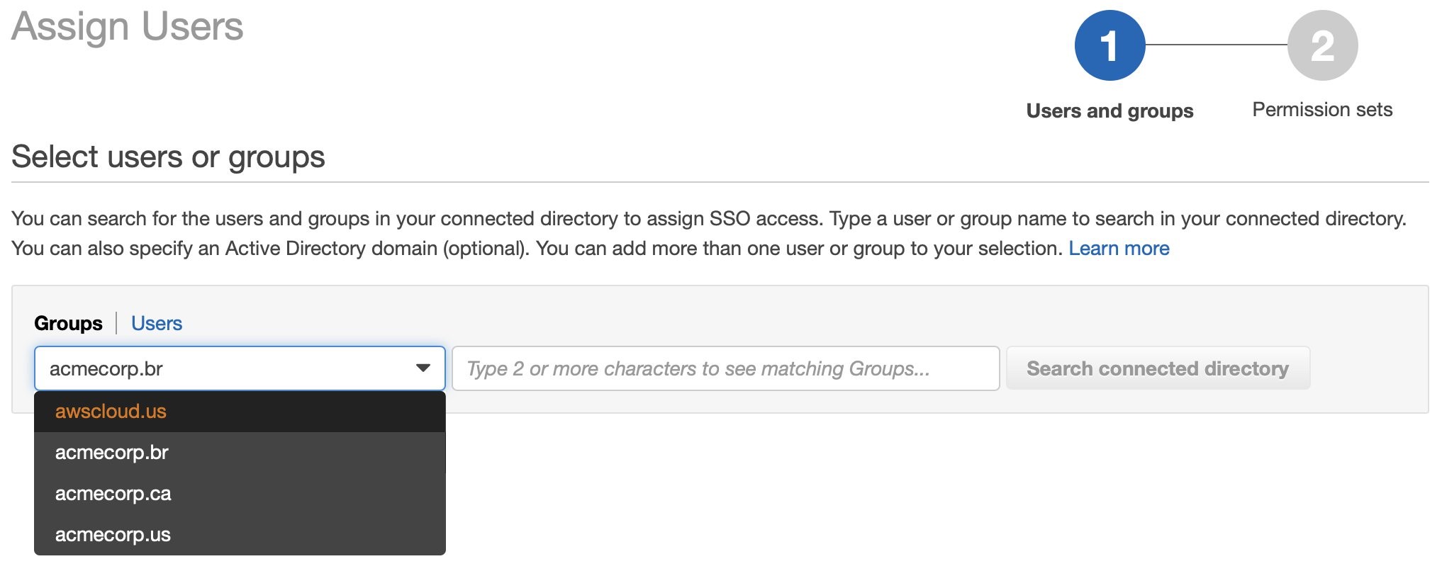 Figure 4 - Selecting Users or Groups