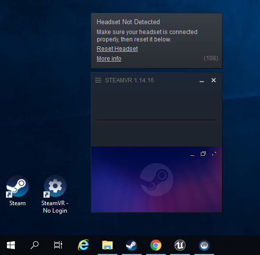 steam vr headset not showing