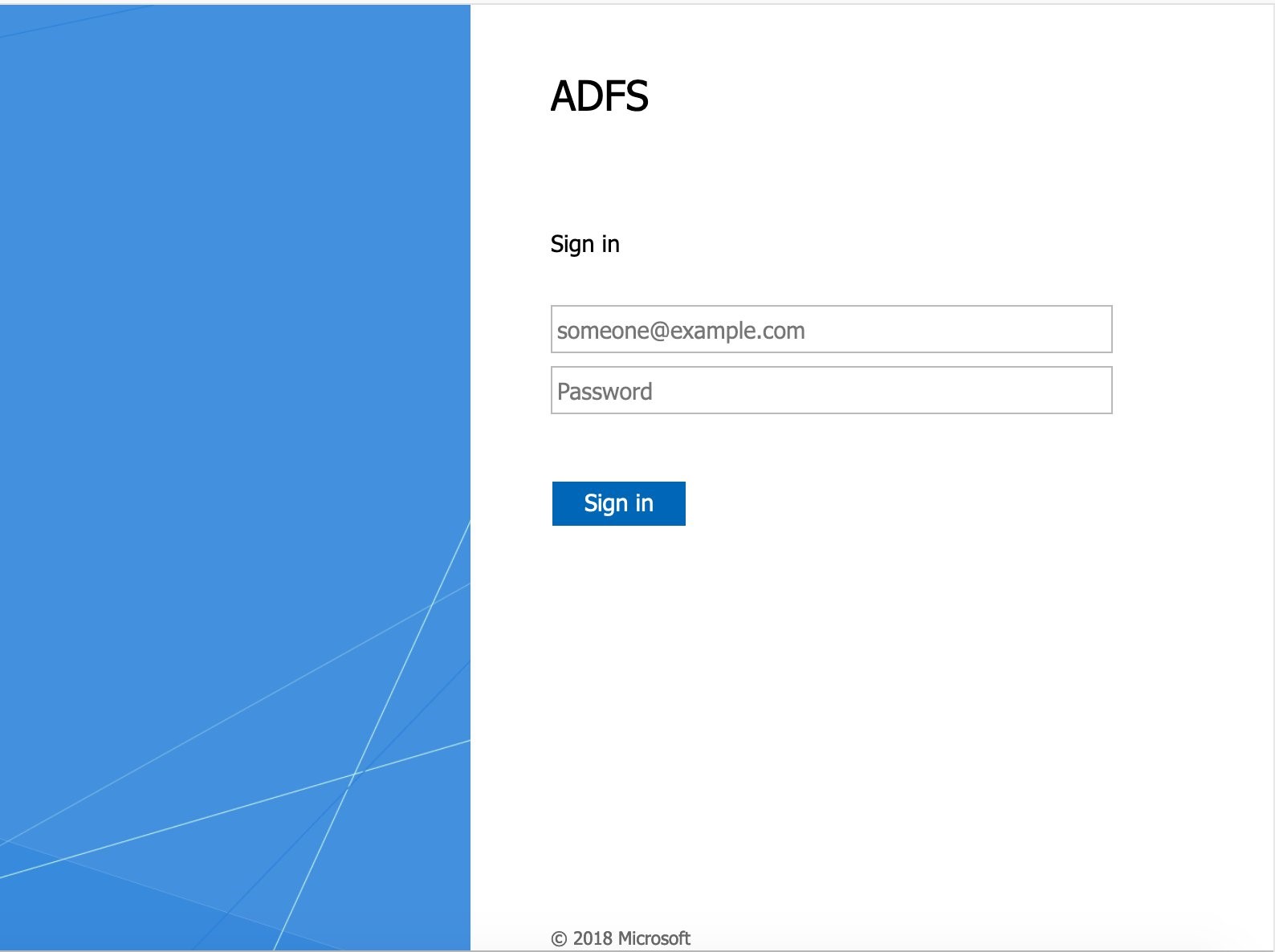 AD FS Login page