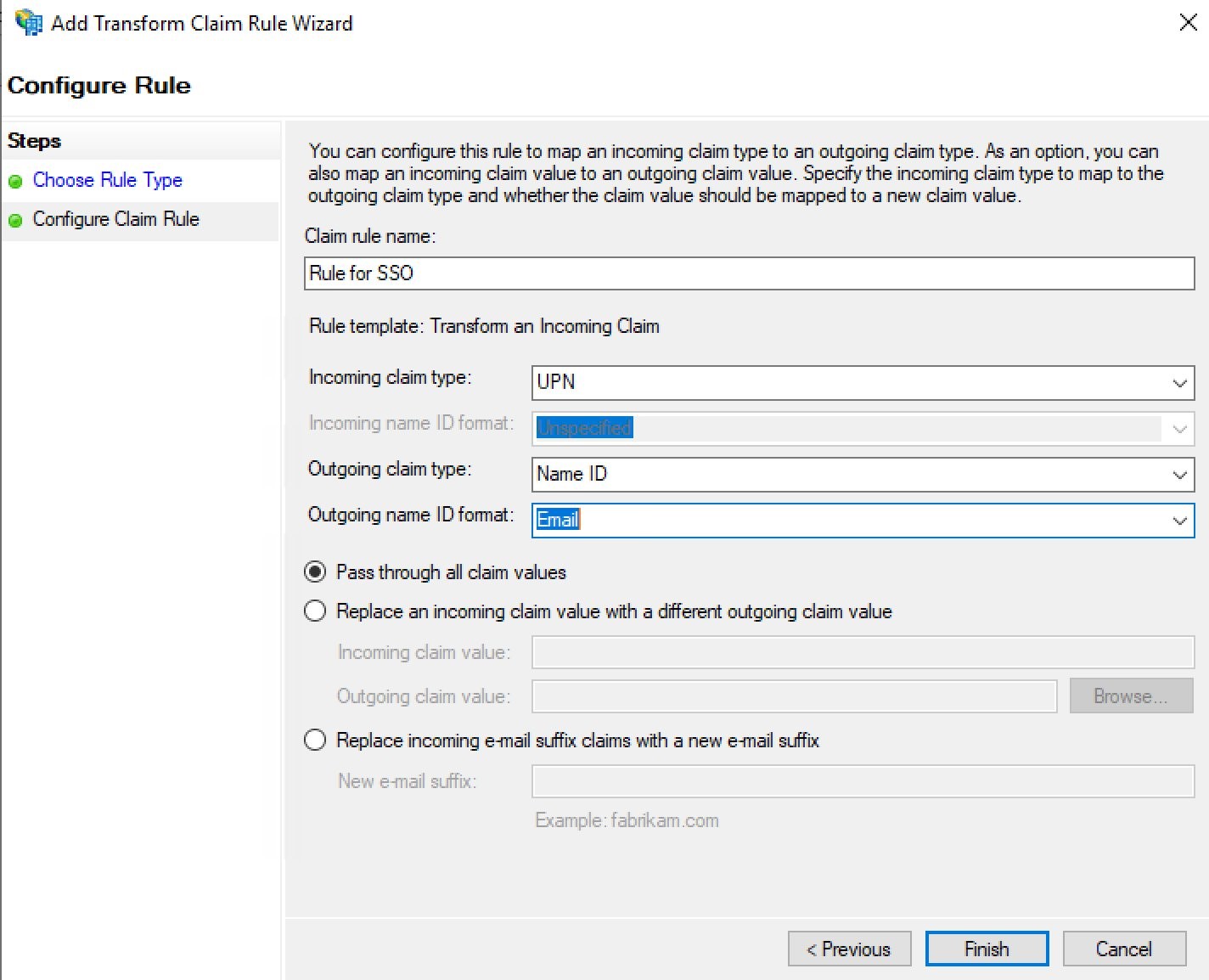 Transform Claim Rule