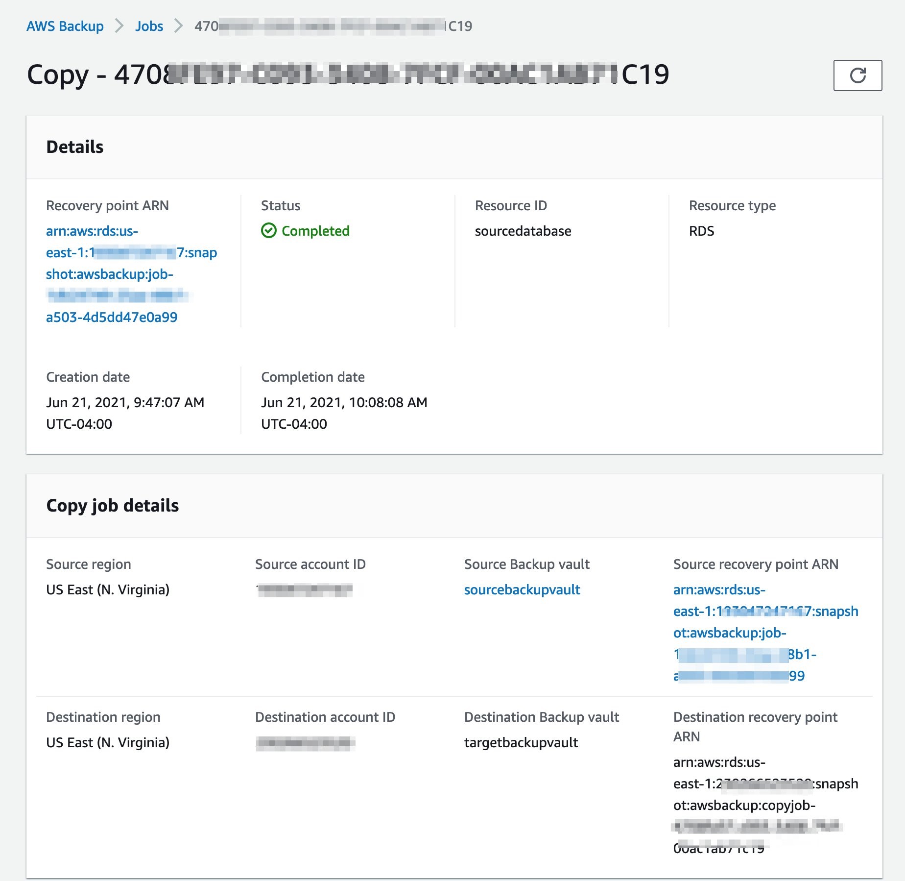 Figure 12: Copy job is completed