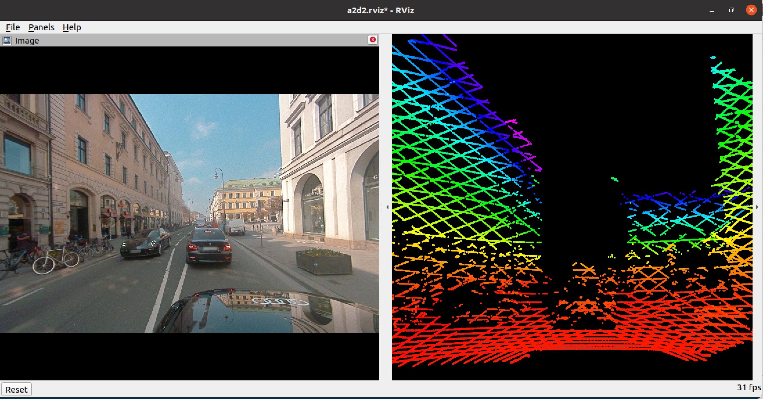 Figure 2. Visualization of response using rviz tool