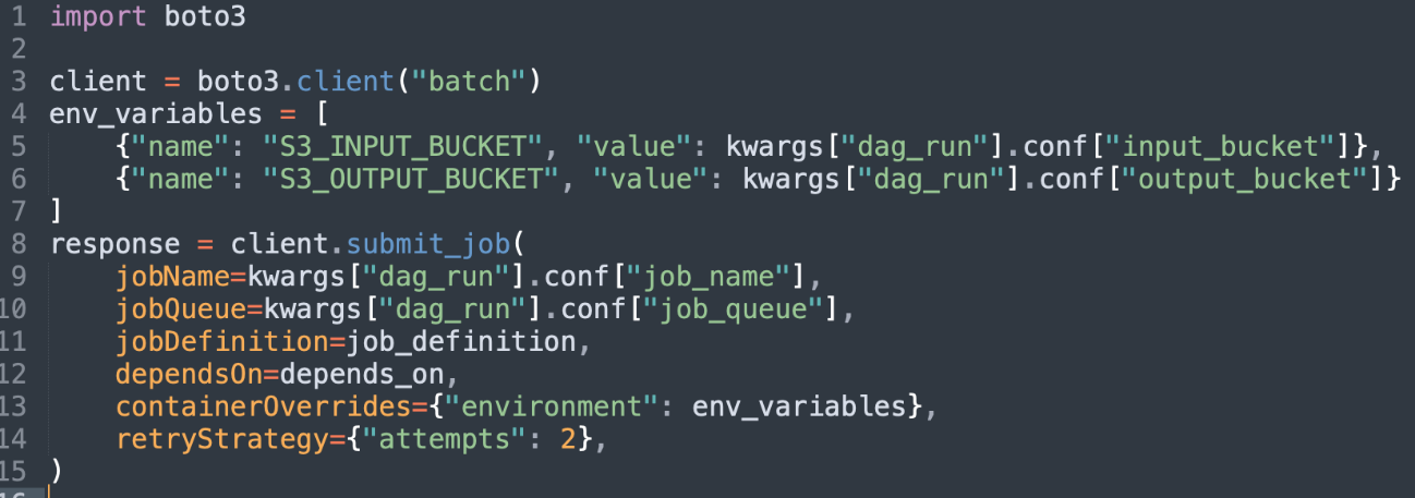 Figure 3. Read simulations’ parameters from JSON