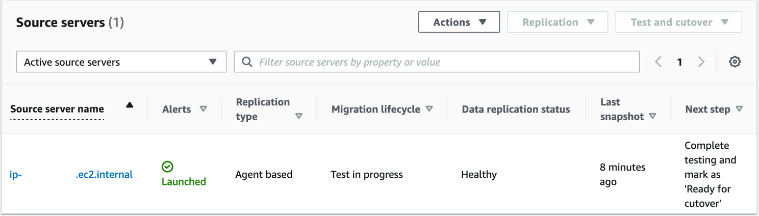 Figure 7. Validating launch of test instances