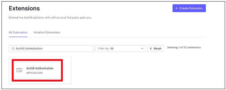 The diagram depicts the Installing of Auth0 Authorization extension