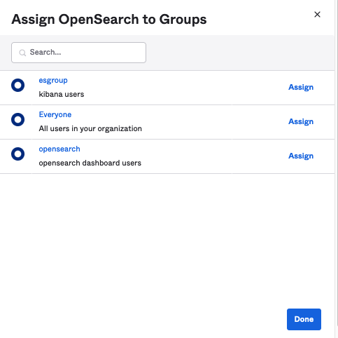 Assigning groups to the app in Okta