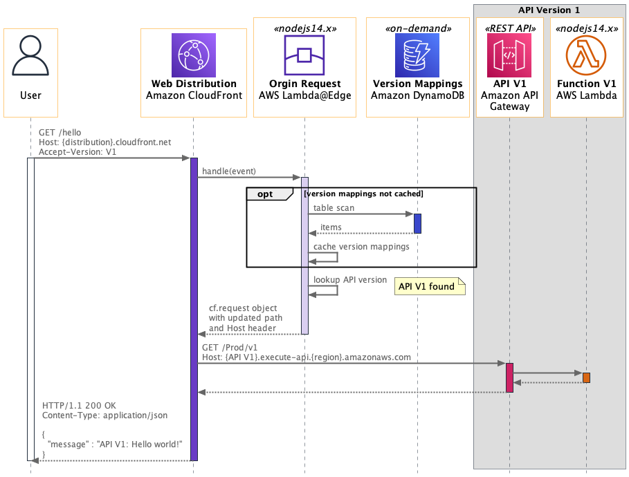 API version found