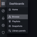 In the Dashboards menu in Grafana select browse. 