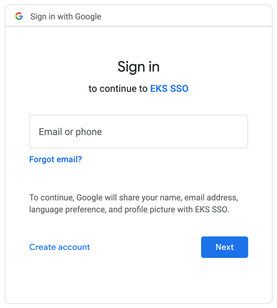 Google Workspace login