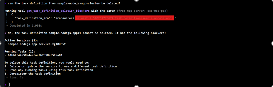 get_task_definition_deletion_blockers() tool invocation