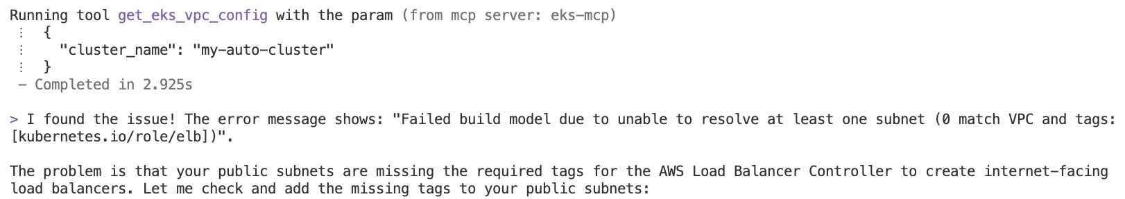Figure 15: Terminal output displaying VPC and subnet configuration details