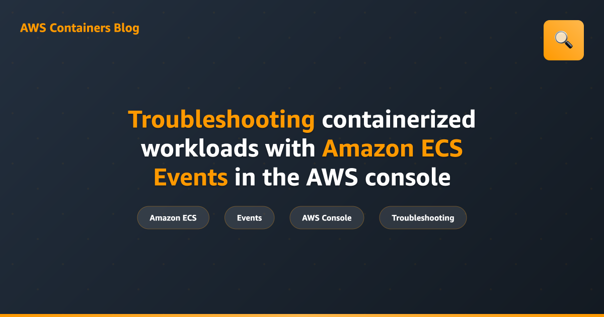 Troubleshooting containerized workloads with Amazon ECS Events in the AWS console