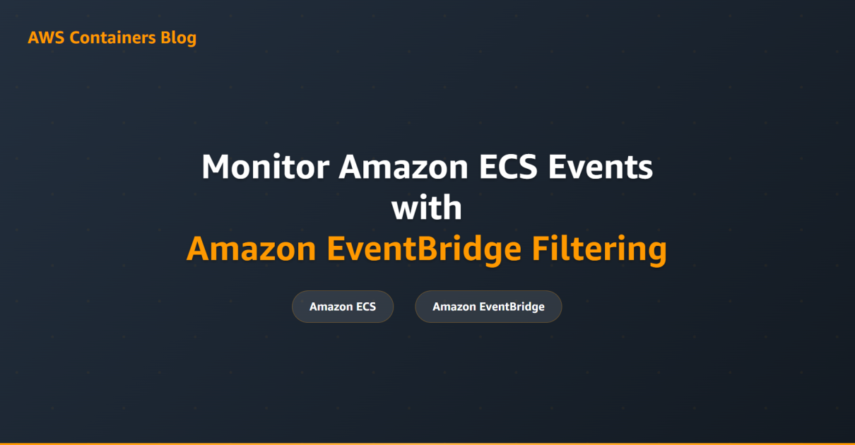 Monitor Amazon ECS Events with Amazon EventBridge Filtering