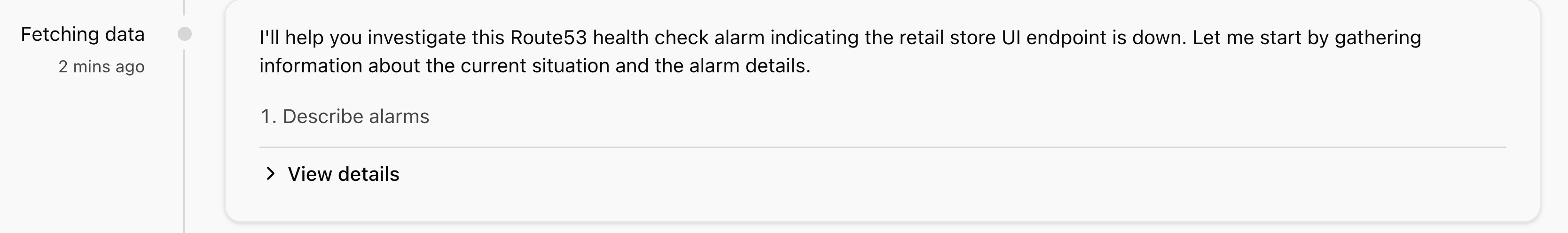 DevOps agent fetching relevant telemetry data