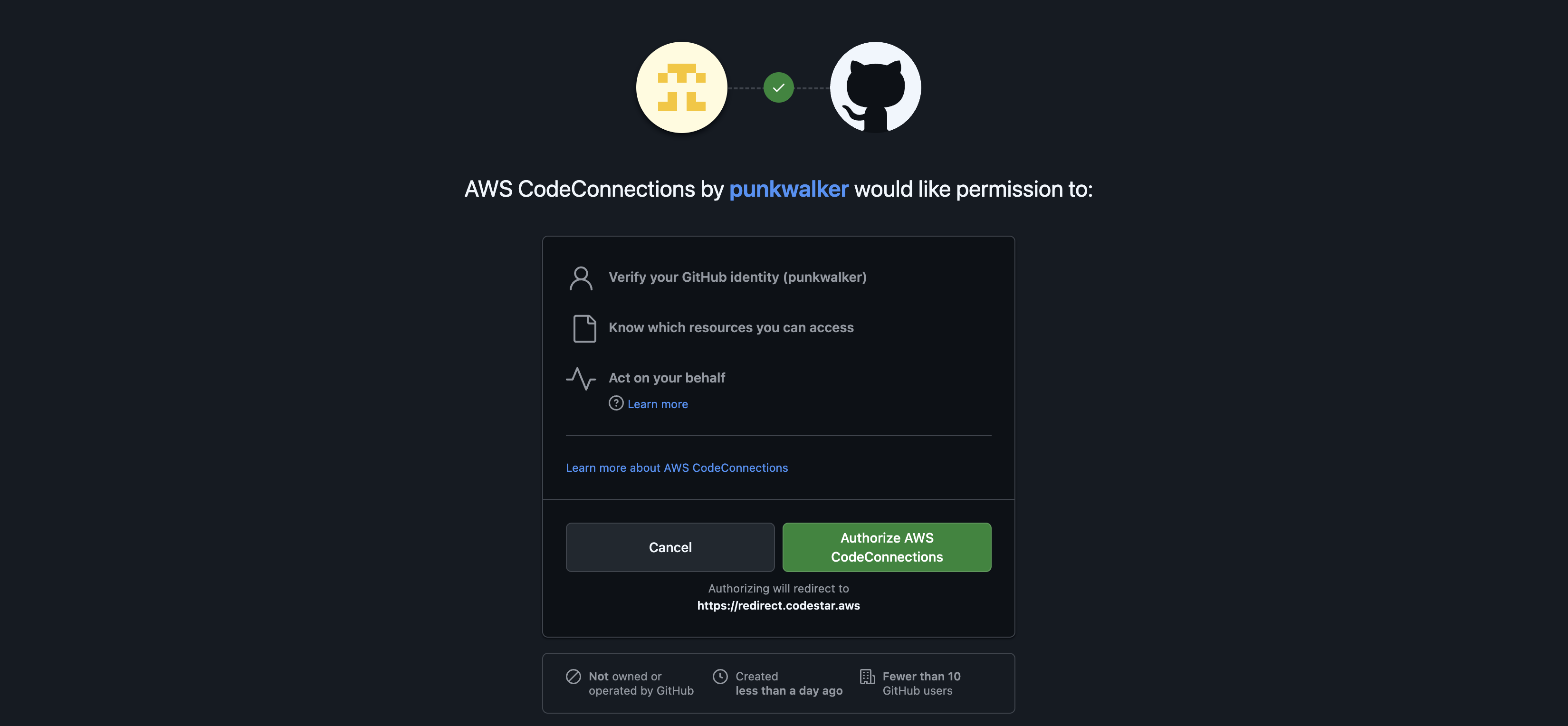 Update pending connection redirecting to the Git server